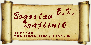 Bogoslav Krajišnik vizit kartica
